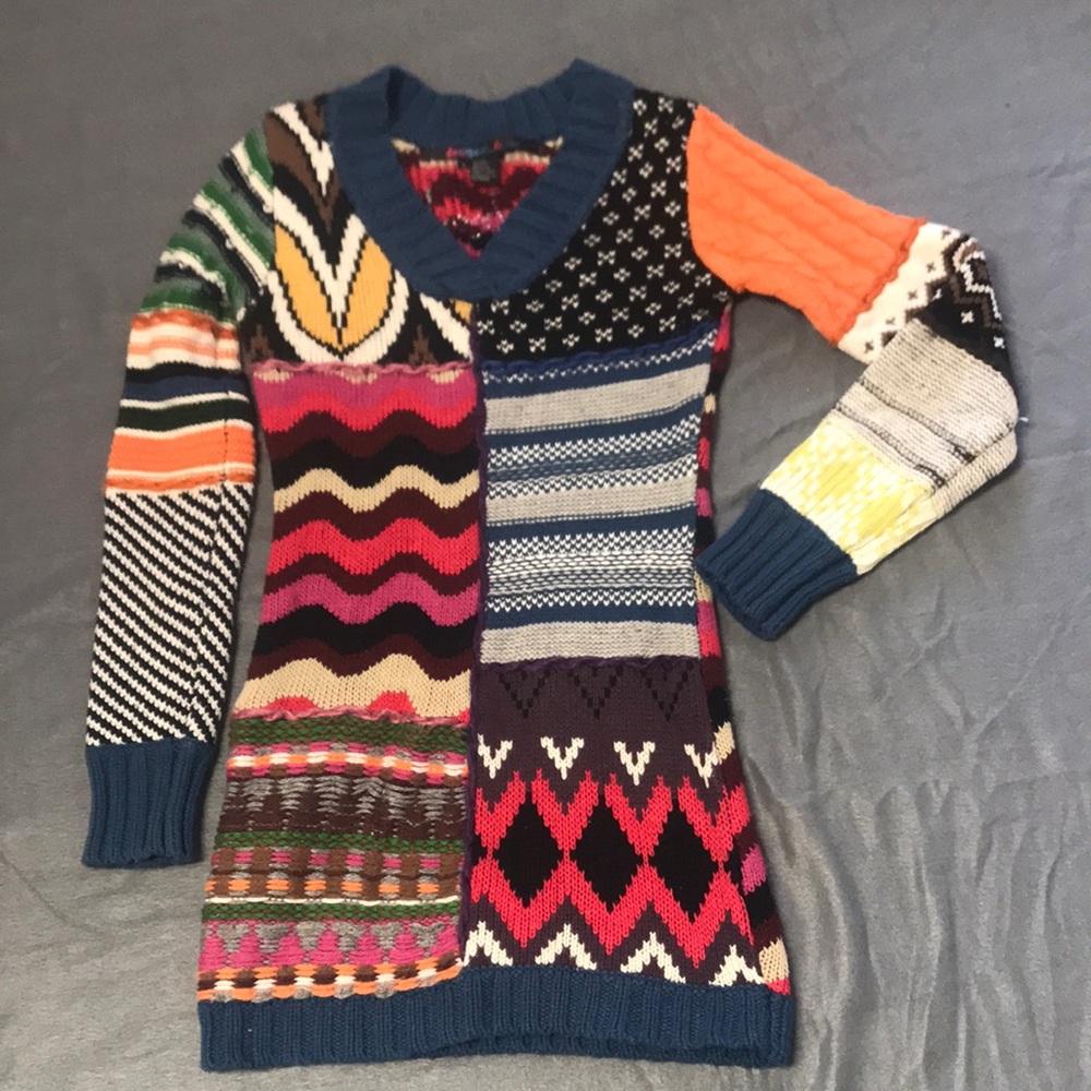 Desigual Sweater Dress Sz L